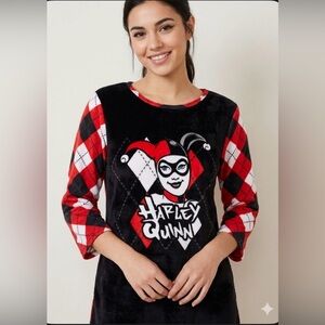 DC Comics Harley Quinn Black and Red Sleepwear